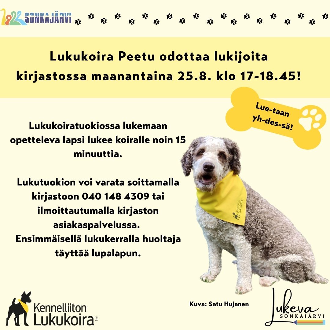 Lukukoiran mainoskuva.